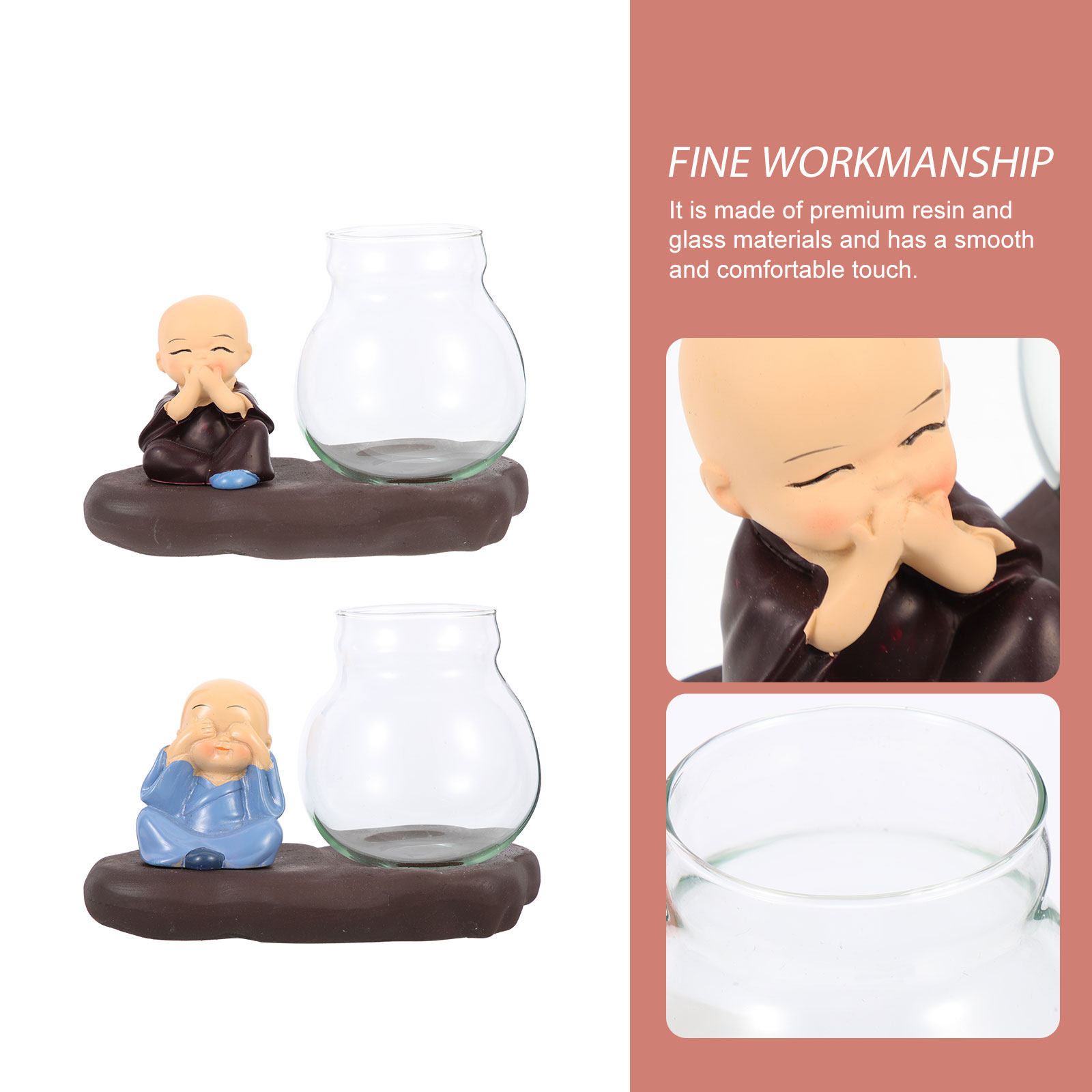 2Pcs Resin Flower Vase Hydropo - Propagation Station Vase 评论和价格